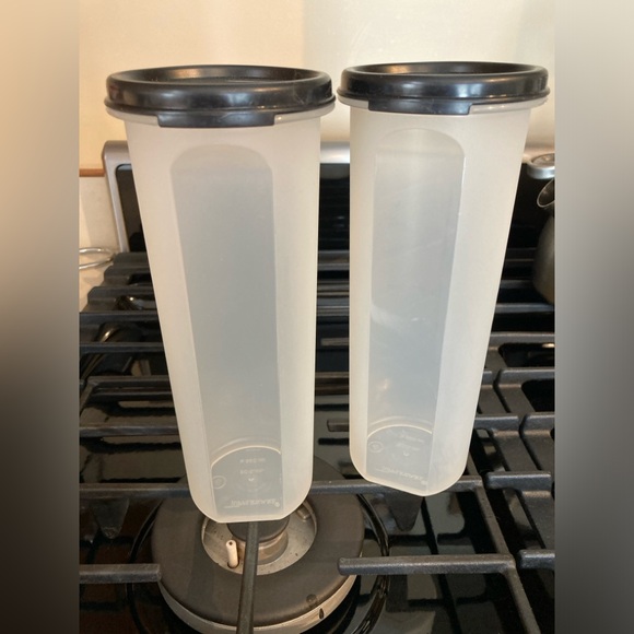 Tupperware Modular Mates 4 Black and Clear Storage Containers new - Picture 1 of 4